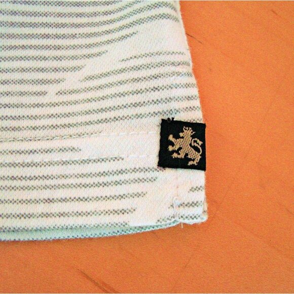 Mens Nat Nast Tropical Print Gray Knit Polo Shirt - Picture 9 of 11